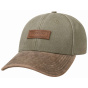 Baseball Cap Cotton & Leather Green- Stetson