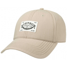 Casquette Baseball Herringbone Coton Beige- Stetson