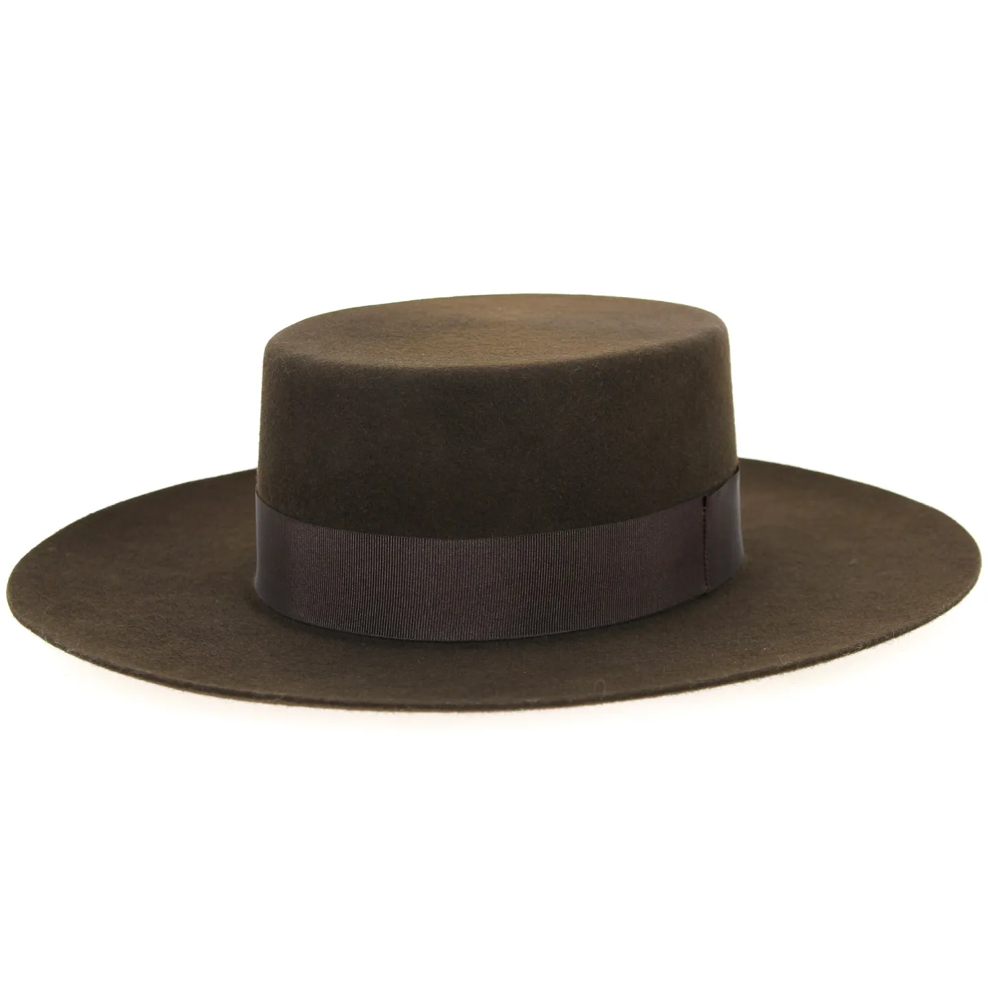 Chapeau Santiago Cordobes/Canotier Feutre Laine Chocolat- Traclet Reference : 10130 | Chapellerie Traclet