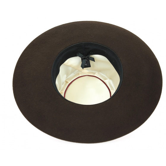 Santiago Cordobes/Boater Wool Felt Hat Chocolate - Traclet