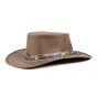 Brown Roo Nomad Leather Traveller Hat - Jacaru