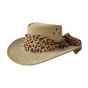 Women's Australian Leather Hat Beige - Jacaru