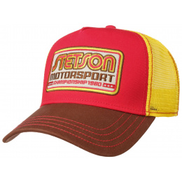 Baseball Cap Trucker Motosport II Cotton Red & Yellow - Stetson