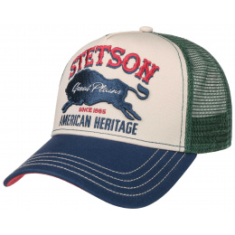 Great Plains Green & Blue Cotton Trucker Baseball Cap - Stetson