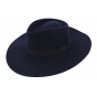 Harlem Navy Blue Wool Felt Hat - Traclet