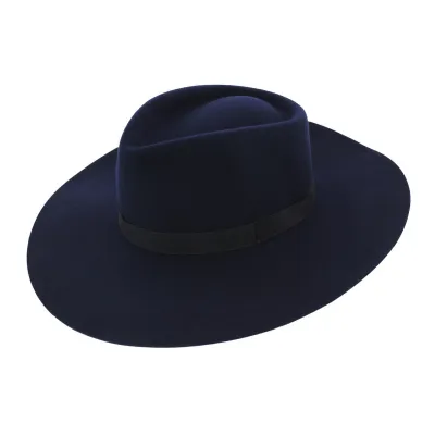 Chapeau Harlem Feutre Laine Bleu Marine- Traclet  Reference : 10153 | Chapellerie Traclet
