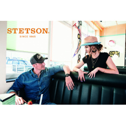 Casquette Baseball Trucker Racing Team Coton Noire- Stetson