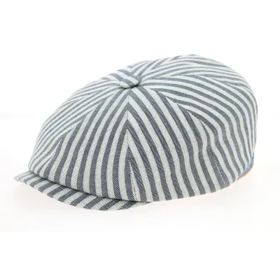 Hatteras Forli Cap with Blue Stripes Cotton - Traclet Reference: 10155 | Traclet Hat Shop