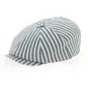 Casquette Hatteras Forli avec Rayures Bleues Coton- Traclet Reference : 10155 | Chapellerie Traclet