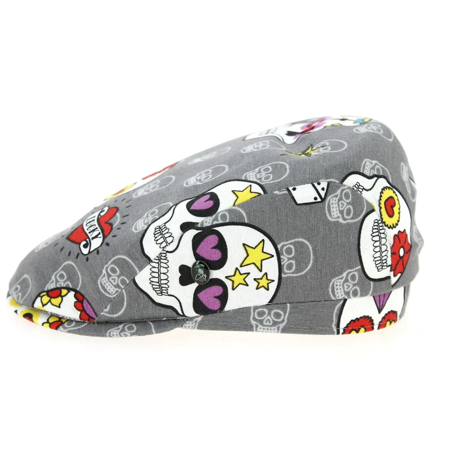 Casquette Bombée Calavera Coton Grise- City Sport Reference : 9072 | Chapellerie Traclet