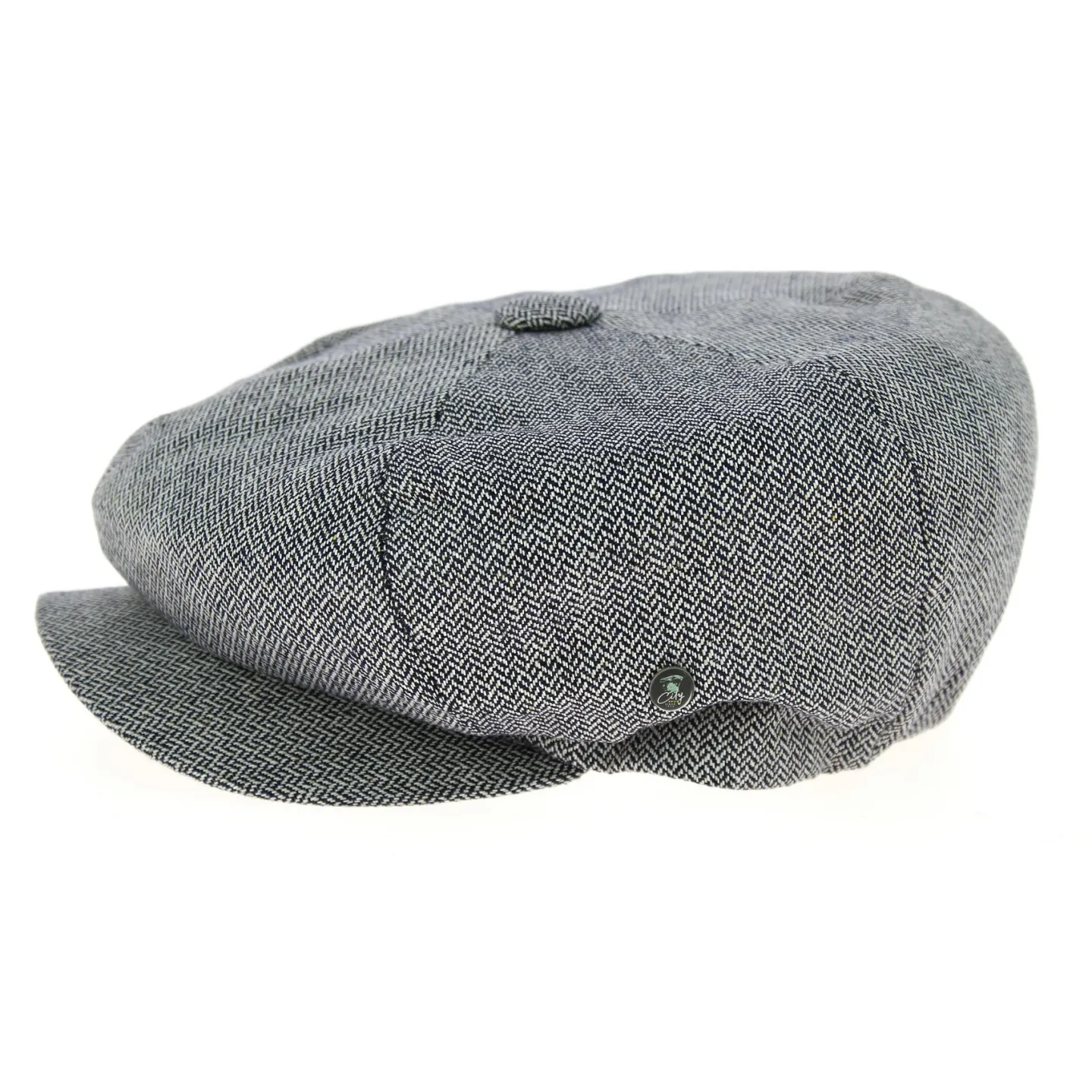 Blue Silk Herringbone Irish Ivy Cap - City Sport  Reference: 10160 | Traclet Hat Shop