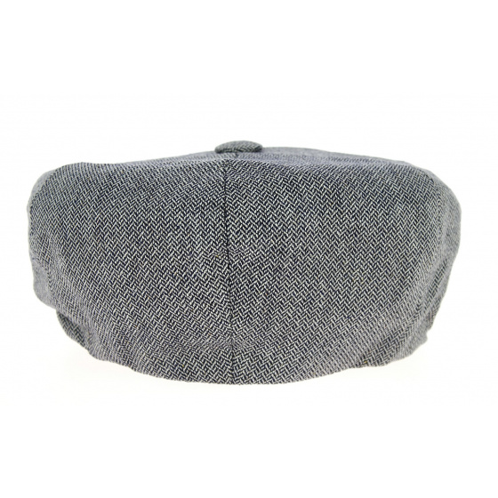 Blue Silk Herringbone Irish Ivy Cap - City Sport Blue Silk Herringbone Irish Ivy Cap - City Sport