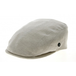 Anvers Beige Linen Flat Cap - City Sport