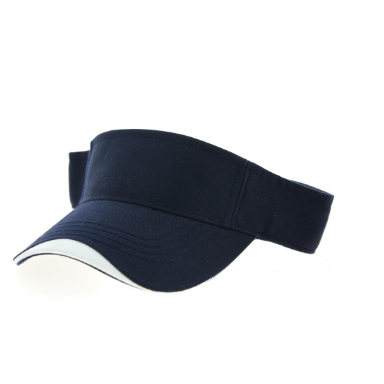 Navy Blue Cotton Break Visor - Traclet