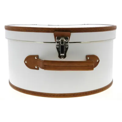 White & Brown Hat Box - Traclet Reference: 10175 | Traclet Hat Shop
