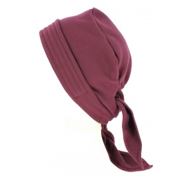 Plum Cotton Chemotherapy Turban Scarf - Traclet