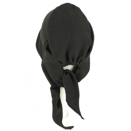 Turban Foulard Chimiothérapie Coton Noir- Traclet