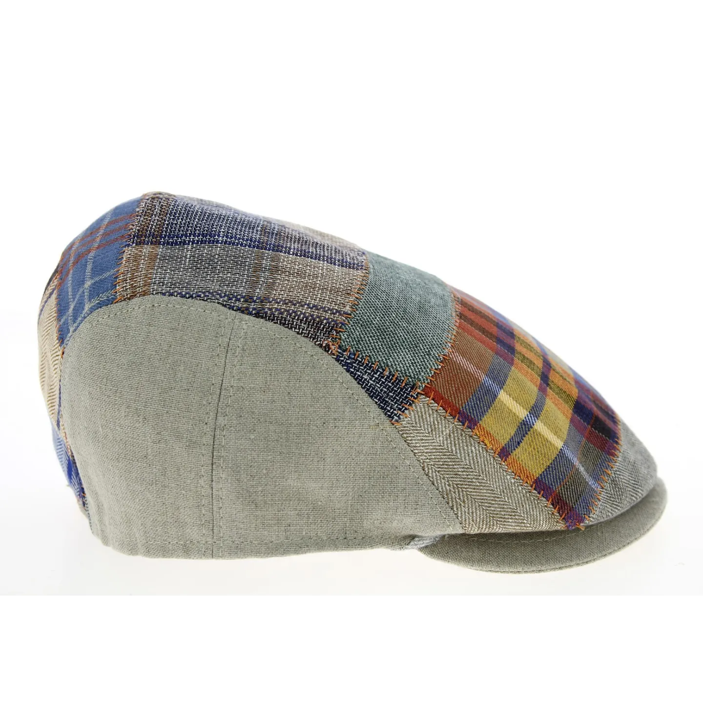 Domiti Rounded Patchwork Linen Cap - Mtm Reference: 10189 | Traclet Hat Shop