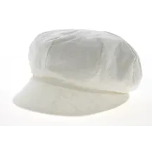 Elorine Off-White Linen Newsboy Cap - Mtm Reference: 10193 | Traclet Hat Shop