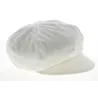 Elorine Off-White Linen Newsboy Cap - Mtm Reference: 10193 | Traclet Hat Shop