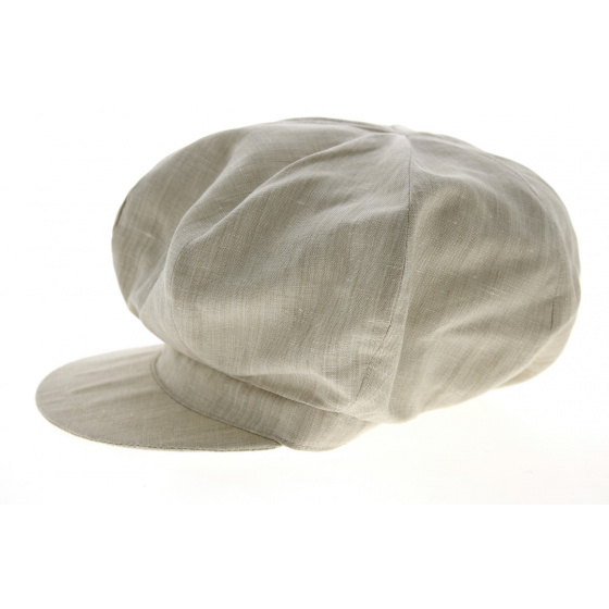 Sand Linen Rasta Newsboy Cap - Mtm Sand Linen Rasta Newsboy Cap - Mtm