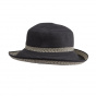 Very Chic Black & Ivory Women's Breton Hat - Emthunzini Hats