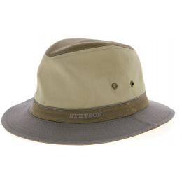 Cotton Safari Traveler Hat Gray & Beige - Stetson