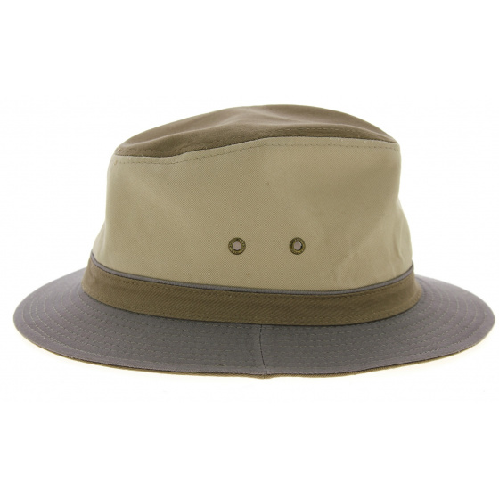 Chapeau Traveller Safari Coton Gris & Beige- Stetson
