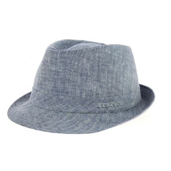 Chapeau Osceola trilby en lin bleu Stetson