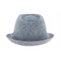 Stetson Osceola linen trilby hat in blue