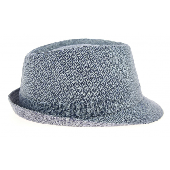 Stetson Osceola linen trilby hat in blue