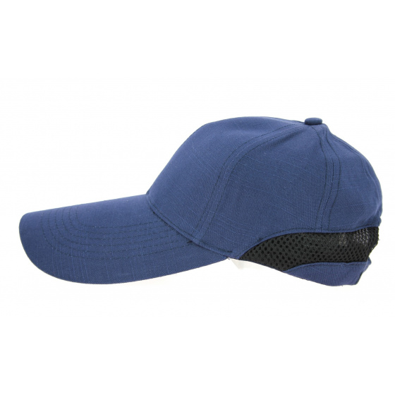 Navy Blue Cotton Cody Large Visor Cap - Traclet