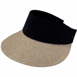 Vesder Visor Black Linen & Beige - Barts