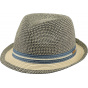 Navy Paper Straw Fluoriet Trilby Hat - Barts