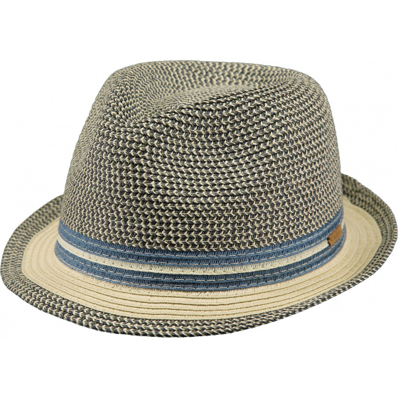 Trilby Hat Fluoriet Straw Marine Paper Barts Reference : 10231 |  Chapellerie Traclet