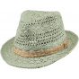 Bobizi Trilby Hat Paper Straw Aqua - Barts