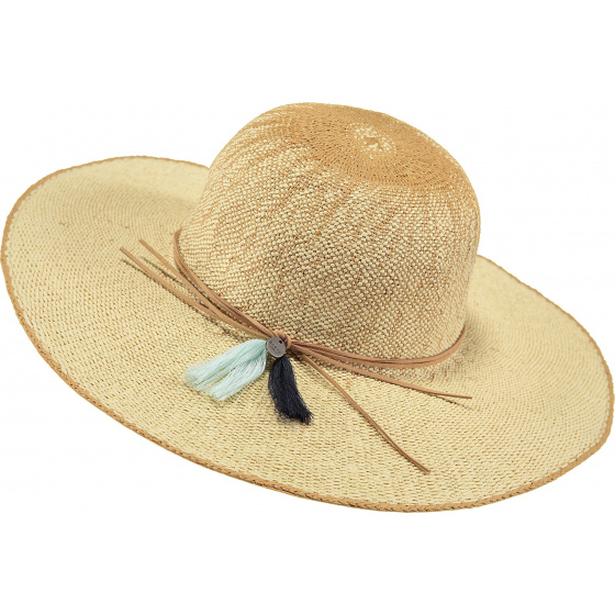 Alecan Natural Paper Straw Wide Brim Hat - Barts