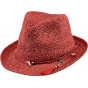 Amethyst Paper Straw Trilby Hat Terra- Barts