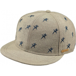 Brown Cotton Lizard Onyx Snapback Cap - Barts