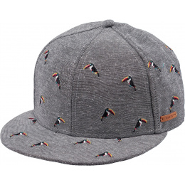 Kids Grey Cotton Pelican Pauk Snapback Cap - Barts