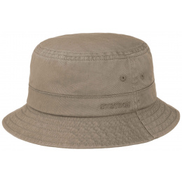 Grey Cotton Twill Bucket Hat UPF40+ - Stetson