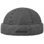 Black Organic Cotton Washed Docker Beanie - Stetson