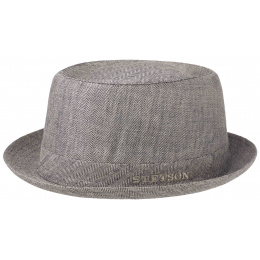 Chapeau Porkpie Lin à Chevrons- Stetson