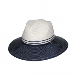 Bella Ivory Navy Hat- Emthunzini Hats