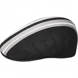 Vented Stripes 504 Black Cap - Kangol