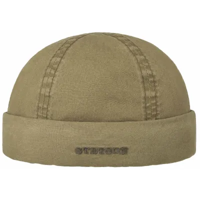 Bonnet Docker Délavé Coton Biologique Kaki - Stetson Reference : 9296 | Chapellerie Traclet