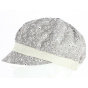 Newsboy Summer Daisy Cap Linen & Cotton Beige - Traclet