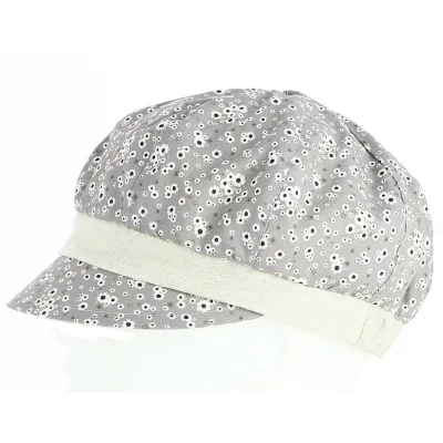 Newsboy Summer Daisy Cap Linen & Cotton Beige - Traclet Reference: 4242 | Traclet Hat Shop