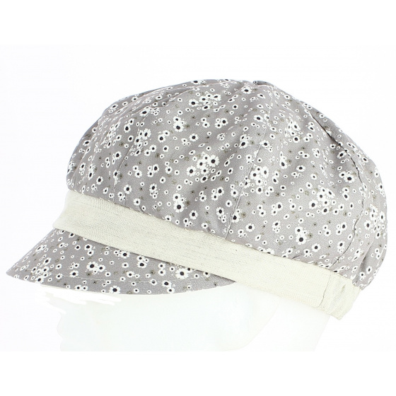Newsboy Summer Daisy Cap Linen & Cotton Beige - Traclet