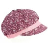 Summer Newsboy Cap Marguerite Linen & Cotton Plum - Traclet Reference: 4885 | Traclet Hatters